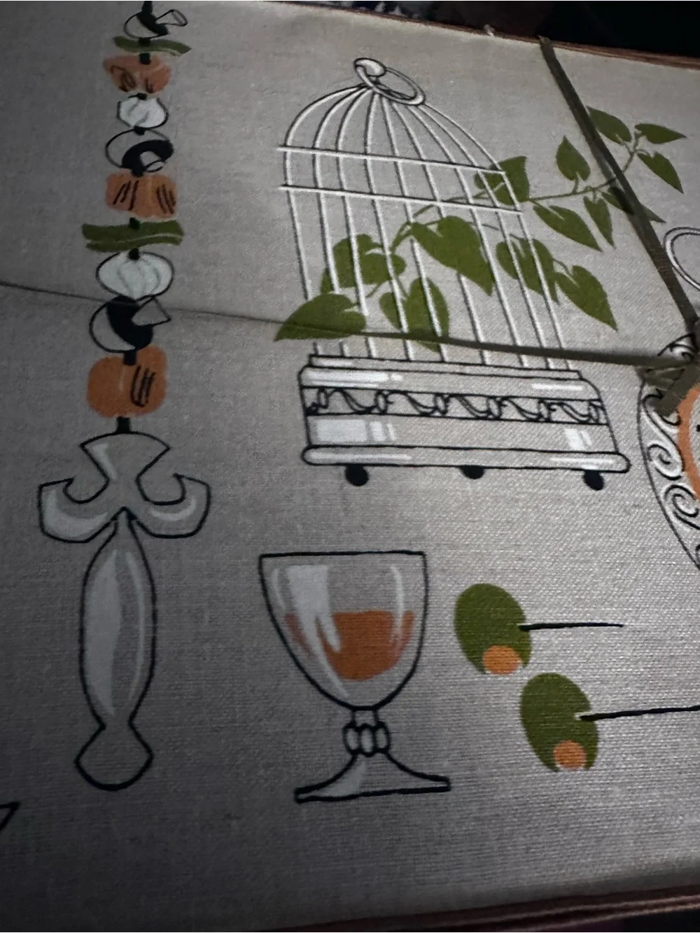 Vintage Belgian Belgium Table Linen Set 4 Placemats & 4 Napkins